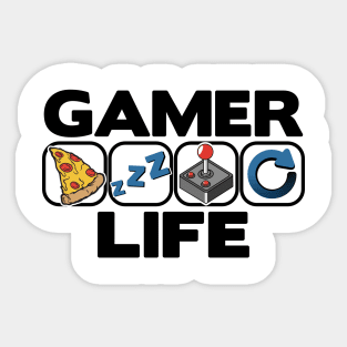 Gamer Life Eat Sleep Repeat Level Up Jahr Birthday Gaming Sticker